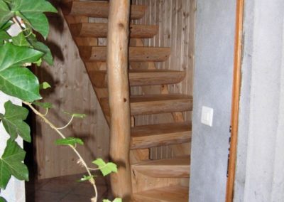 mobilier escalier bois rond 4A Alibert
